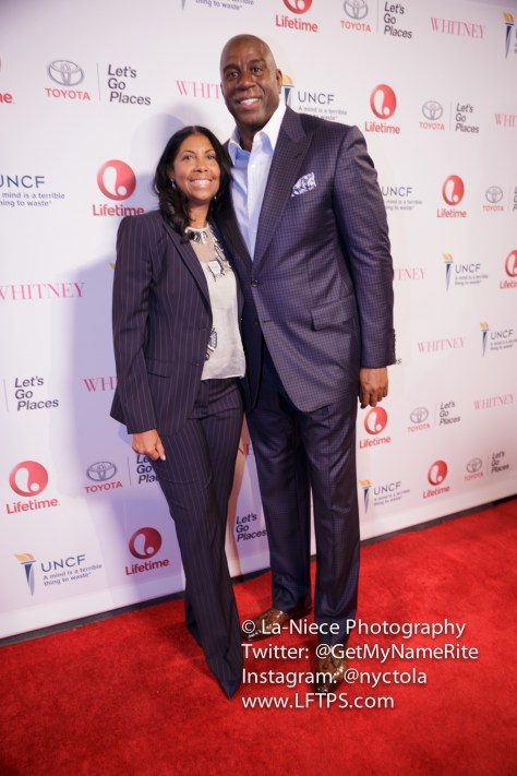 Cookie Johnson and Magic Johnson  