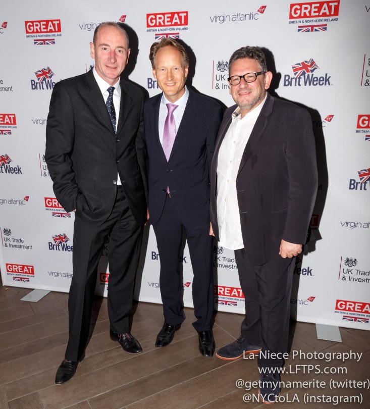 Andy Bird, Chris O' Connor and Lucian Grainge at Brit Week 2015