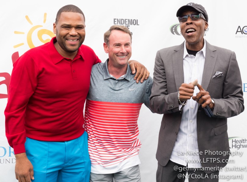 Anthony Anderson, Michael G. Wilson and Arsenio Hall at the 8th Annual George Lopez Celebrity Golf Tournament
