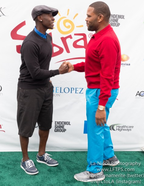 Don Cheadle and Anthony Anderson at the 8th Annual George Lopez Celebrity Golf Tournament