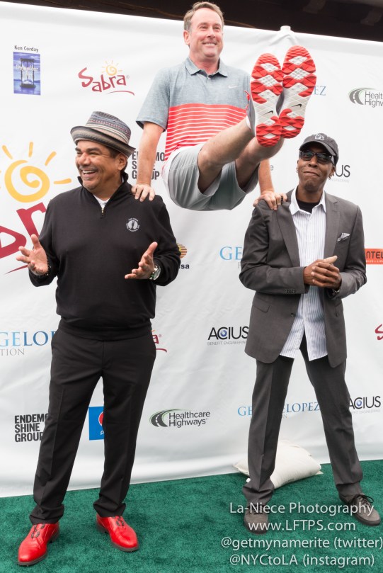 George Lopez, Michael G. Wilson and Arsenio Hall at the 8th Annual George Lopez Celebrity Golf Tournament