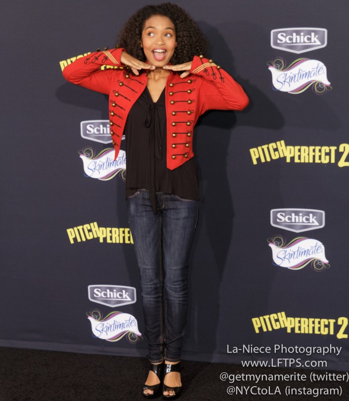 Yara Shahidi AT PITCH PERFECT 2 MOVIE PREMIERE- LOS ANGELES