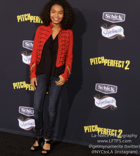 Yara Shahidi AT PITCH PERFECT 2 MOVIE PREMIERE- LOS ANGELES