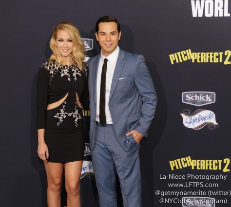 Anna Camp, Skylar Astin AT PITCH PERFECT 2 LOS ANGELES MOVIE PREMIERE